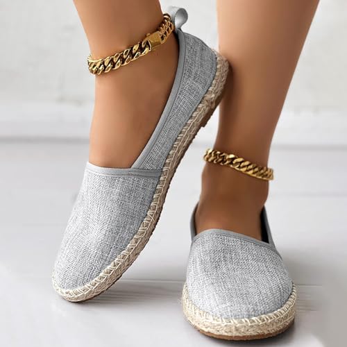 Chaussures femme confortables en maille grise pour la marche quotidienne taille 42