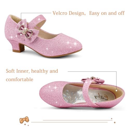 Eithy Girls Dress Shoes Low Heel Bow Princess Summer Flats Sandals Toddler/Little Kid/Big Kid3