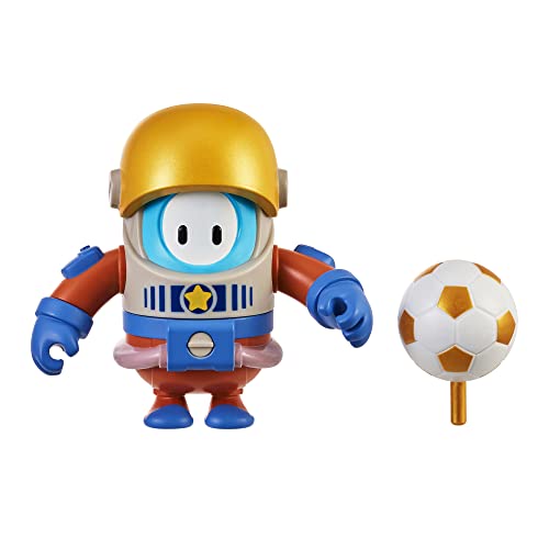Fall Guys Ultimate Knockout Official-Figura de acción articulada de Astronauta de 10 cm con Accesorio, Color Azul, (Moose Toys 62572)