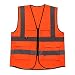 Produktbild Reflektierende Warnweste mit hoher Sichtbarkeit Mehrere Taschen Reißverschluss vorne Workwear Sicherheitsweste 58x2cm (Color : Orange)