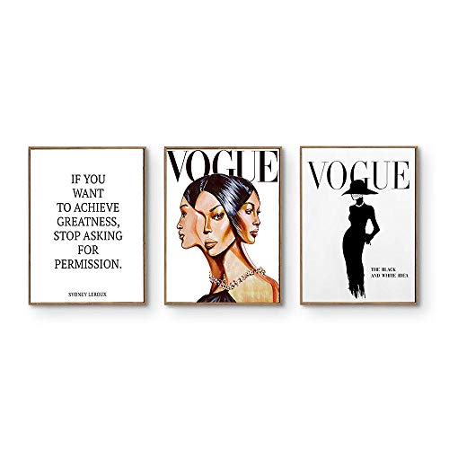 Tanyang Moda Donna Vogue Abastract Poster e Stampe...