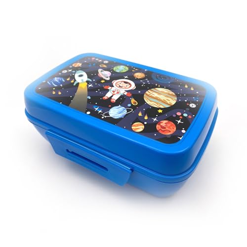 Fackelmann Lunch Box Rettangolare Space 2.2L - Portapranzo Grande Bambini in PP con Clip - Ideale Scuola, Pic-nic -...