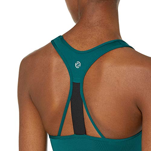 Core 10 Women's All Around Medium-Support Strappy, Cross-Back, And T-Back Yoga Sports Bra, Teal Blue, 1X #TOP2