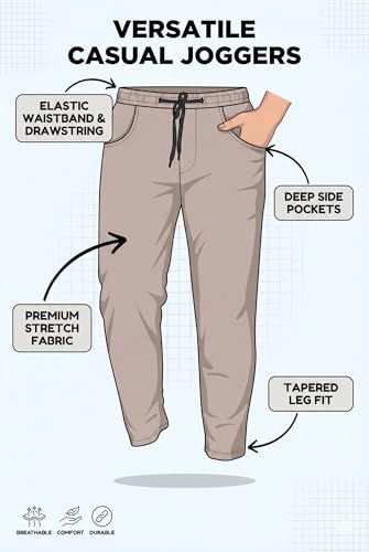 Image of HOODMASTER Men's Polyester Blend Track Pant with Drawstring Classic Style Regular Fit Solid Pattern and Standard Length | Mens Casual Daily Use Track Pants | Soft Fabric Modern Casual Track Pant