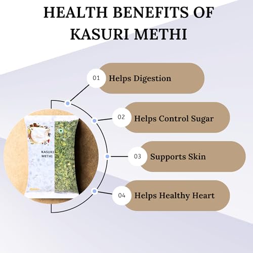 Image of Chounk Kasuri Methi 300 gm (100g X Pack of 3) | Natural Kasoori Methi with No Added Flavour & Preservatives | Aromatic Kasuri Methi Leaves for Flavorful Cooking | Fenugreek Leaves