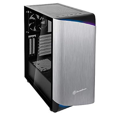 Silverstone Technology SETA A1 Silver on Black Premium ATX/Micro-ATX Case with Temperd Glass - SEA1SB-G
