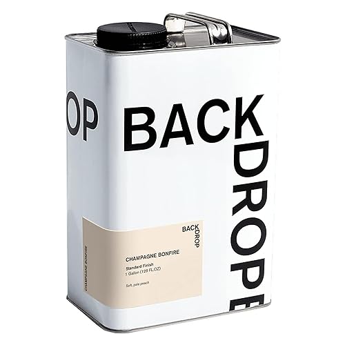 BACKDROP | Premium Interior Paint | Standard Semi Matte, Low Sheen Finish | Self-Priming, Low VOC, Green Wise Certified | CHAMPAGNE BONFIRE — Soft, pale peach | 1 Gallon