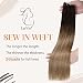 LaaVoo 20Pulgada Sew in Cabello Humano Brasileno Natural Extensiones de Pelo de...