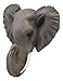 Ebros Safari African Bush Elephant With Trunk Up Wall Bust Sculpture 9