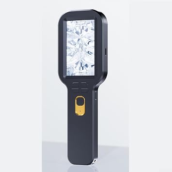 Digital Microscope 5-500X with 3-Inch IPS HD Screen, 12MP Handheld Magnifier with Dual Lens & 16 LEDs, USB-C PC Camera for Circuit Repair Jewelry Inspection (for SD Card Not Included)(Black)