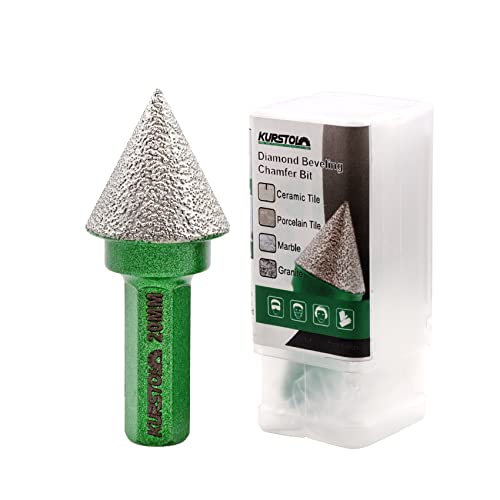 Kurstol Diamond Cone Tile Bit - Countersink Drill Bit 4/5 In(20Mm) X Hex Shank Electric Drill,Beveling Chamfer Bit For Shaping Enlarging Cleanig Existing Holes Of Granite Marble Porcelain Tiles #TOP6