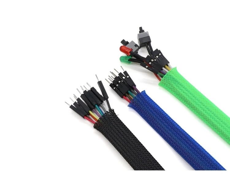Guaina for cavi espandibile in PET da 4 mm - Guaina in filo intrecciato ad alta densità for la protezione dei cavi(Purple,2meter)