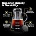 Bean Envy Cold Brew Coffee Maker - 32 oz Glass Coffee Cold Brew Maker and Pitcher w/Silicone Cap & Base