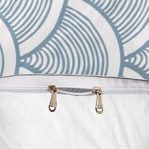 Parure de lit géométrique gris housse de couette et taie - 7