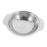 TOYANDONA Olla Japonesa de Acero Inoxidable Doble Asa, Pequeña y Resistente, Adecuado para Sukiyaki y Shabu Shabu en Casa o Obsequio Especial