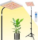 DragonLight Upgrade LED Grow Lights with Stand, Full Spectrum Dimmable Grow Light with Remote Control for Greenhouse and Indoor Plant Veg and Flower Growing [Floor Stand]