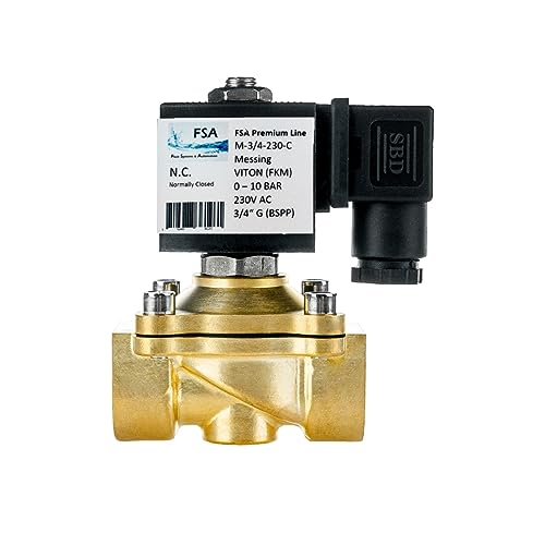 Électrovanne en laiton 3/4 vanne solénoïde 230V AC NF 10 bars