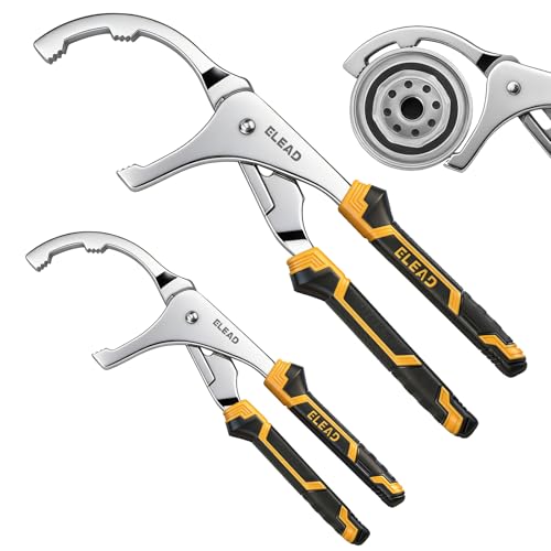 ELEAD Adjustable Oil Filter Wrench Set - 9' & 12' Pliers for...