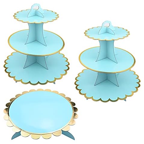 3 Pack Cardboard Cupcake and Cake Stand Cover