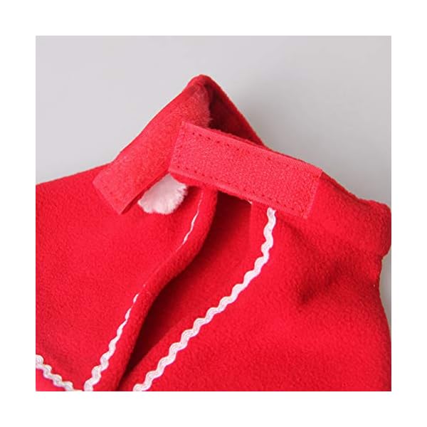 Bestoyard dog cloak christmas pet costumes red polar fleece pet cape cat halloween costume pet apparel size s (red) - image 3