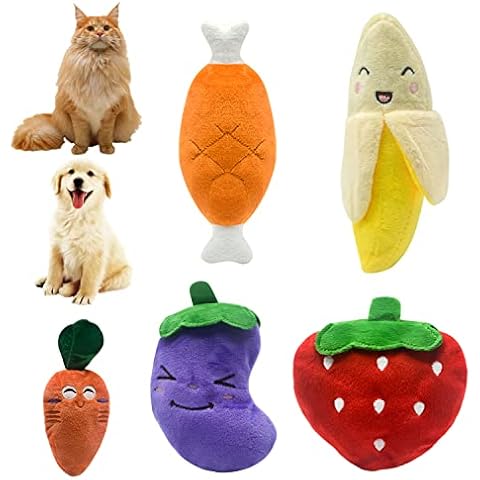 GWAWG 5 Piece Plush Interactive Dog Toys Cover
