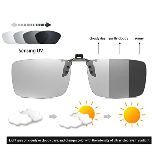 TPALPKT Color Changing Clip-on Sunglasses, Over Prescription Glasses,Flip Up Driving Glasses Anti-Glare Polarized Glasses4