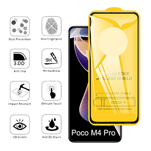 Kit Capa Anti Impacto e Película De Vidro 3D 9D Compatível Para Xiaomi Pocophone Poco M4 PRO 5G