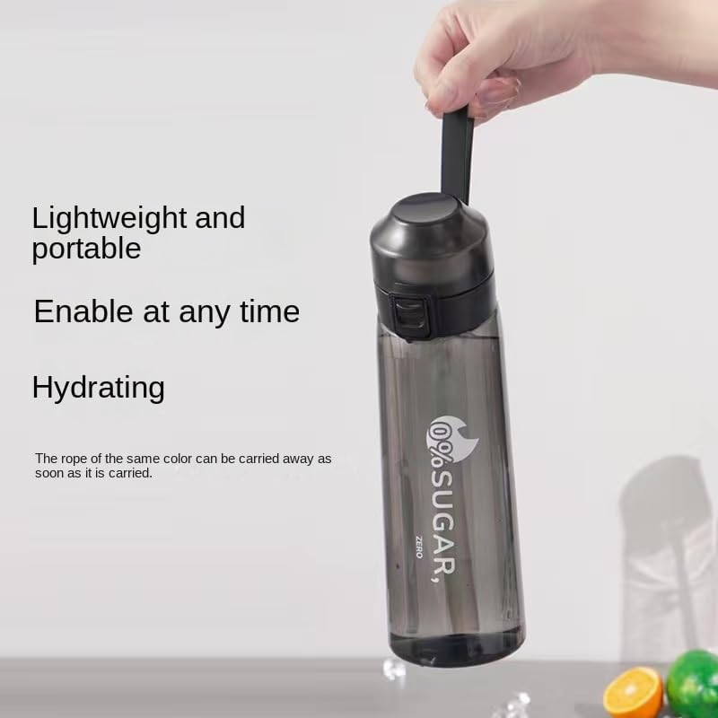 Miniatura 7 de Aorom Botella de agua con cápsulas saborizadas, botella de agua de 7 piezas con cápsulas inflables aromatizadas, taza de aromaterapia, 22.0 fl oz