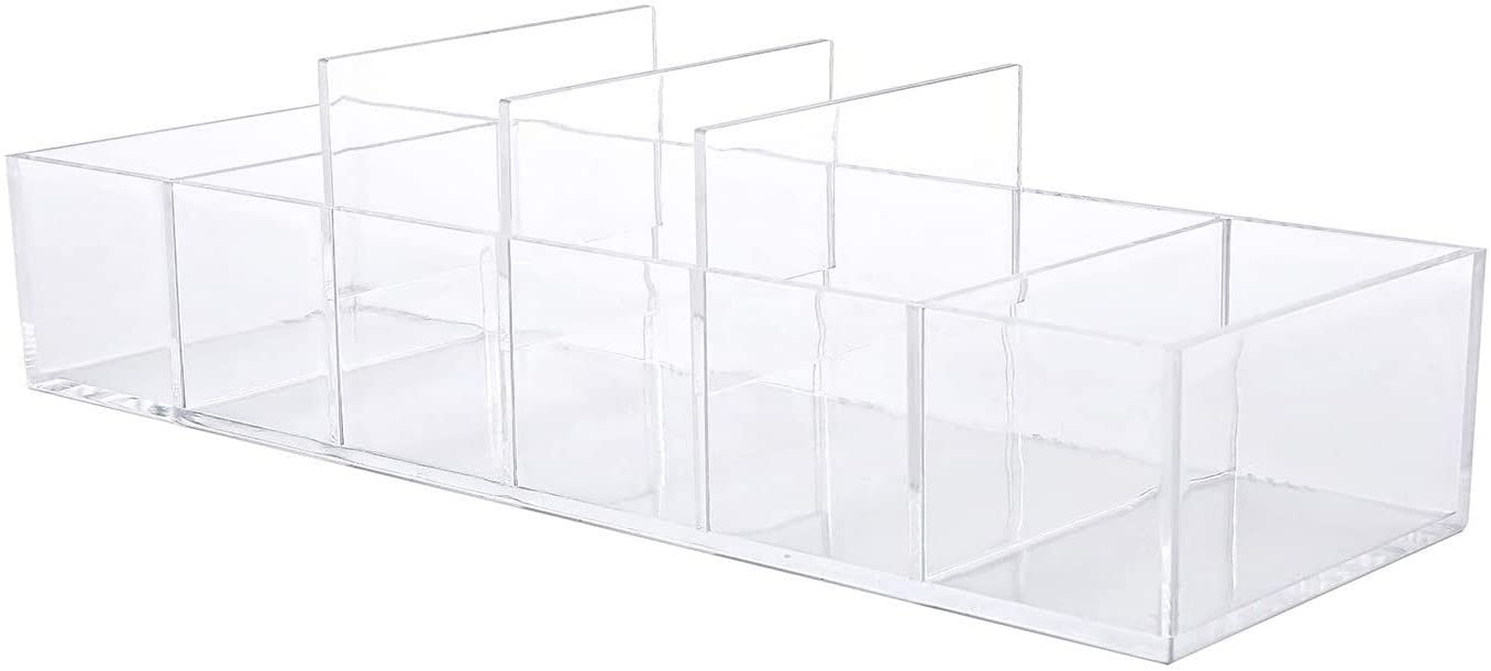 Acryl Make-up Organizer – 6 Fächer, Transparent, 25,4 X 8,6 X 4,8 Cm