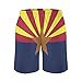 Beach Shorts for Men, Boys Novelty Swim Trunks, Fashion Sport Gym Shorts Hiking Shorts Surf Shorts, Arizona State Flag