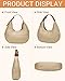 Herald Hobo Crescent Straw Handbag for Women, Summer Beach Tote Bag Purse Top Handle Satchel with Adjustable Strap (Brown)