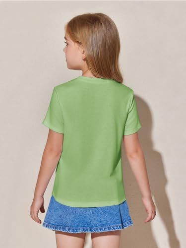 Image of Haloumoning Girls Pleated T Shirts Kids Summer Short Sleeve Fashion Tops Tees 5-14 Years