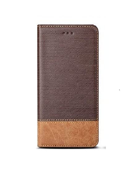 TROUNCE Elegant Series Case Shock Proof Leather Finish Flip Cover with Card & Cash Holder Wallet (Brown) for Apple iPhone 13