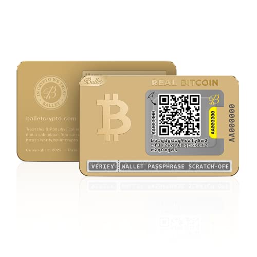 Ballet REAL Bitcoin Gold-Plated Cold Storage Wallet Card, 1-Single - Image 2