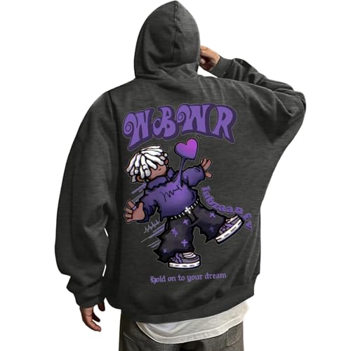 Sudadera con capucha para hombre de gran tamaño con capucha, informal, básica, hip hop, sudadera con capucha de manga larga, sudaderas Harajuku de manga larga para deporte, fitness, chaqueta de