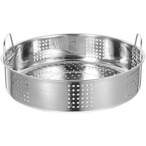 Jecompris Panier Vapeur Acier Inox 25 Cm Avec PoignéEs Grille Multi-ÉVents Pour Cuisson Vapeur IdéAl Pour Petits Pains Boulettes Et LéGumes En Cuisine...