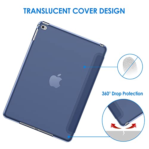 Image of JETech Case for iPad Air 2 (2nd Generation), Smart Cover Auto Wake /Sleep (Navy)