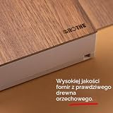 Grothe Mechaniczny gong klasyczny dwudźwiękowy dzwonek do drzwi maks. 80 dB (A) możliwe zasilanie bateryjne, wysokiej jakości fornir z prawdziwego drewna, orzech włoski GONG Quadro100 (czysty i bogaty