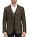 Men's British Tweed Suit Blazer Premium Wool Blend Herringbone Wedding Brown XL