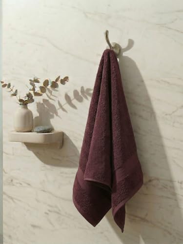 Monte Carlo Essential 100% Cotton Bath Towel | 380 GSM Lightweight & Quick Dry | Soft Absorbent Compact Towel 60x120 cm | Skin Friendly Bathroom Towel for Gym, Travel & Daily Use (Jazz) | Brunette
