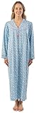 𝐒𝐎𝐅𝐓 𝐂𝐎𝐓𝐓𝐎𝐍 𝐁𝐋𝐄𝐍𝐃 𝐅𝐀𝐁𝐑𝐈𝐂: Made from a gentle cotton blend material, this nightgown offers superior comfort and breathability, perfect for a restful night's sleep 𝐄𝐋𝐄𝐆𝐀𝐍𝐓 𝐅𝐋𝐎𝐑𝐀𝐋 𝐏𝐑𝐈𝐍𝐓 𝐃𝐄𝐒𝐈𝐆𝐍: Features a charming all-over floral pattern in calming shad...