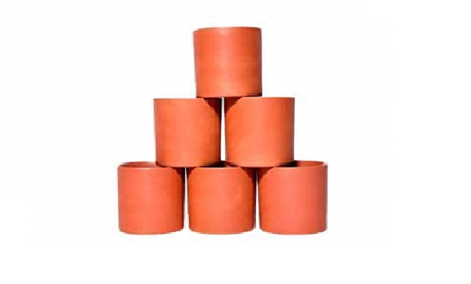 PALVIT CLAY ART GALLERY (P.C.A.G) Elegant Clay Glasses Set - Handcrafted Ceramic Drinkware for Every Occasion - Perfect for Home, Parties & Gifting - Unique, Stylish Clay Glasses (Set of 6, 70ML Each)