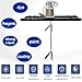 Power Mixer Pneumatic Agitator Clamp-On Drum Agitator Industrial-Grade Pneumatic Shaker Paint Stirring Tool，Electric IBC Tank Mixer Machine, Commercial Drum Stirrer with Folding Double Impel