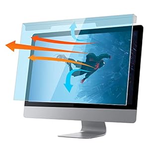 AiMok Abnehmbar 20'', 21.5'', 22'' Zoll 16:9/16:10 Premium Anti Blaulichtfilter, Augenschutz Displayschutzfolie [Hängender Typ], Anti Bluelight Screen Protector für Desktop PC für 20-22 Zoll
