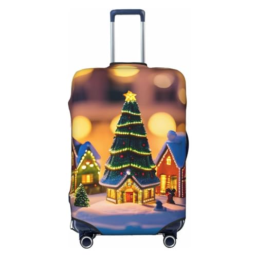 Christmas village Luggage Covers For Suitcase Approved,Suitcase Cover Protector Fit 18-32 InchLuggage, X-Large