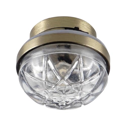 Waldosia 1:12 Scale Dollhouse Miniature LED Clear Etched Ceiling Lamp