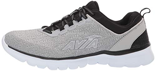 Avia Tênis de corrida masculino Avi-Factor, Liga metálica/preto/prata, 44