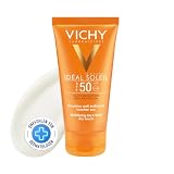VICHY Sonnen-Fluid LSF 50, Für normale, Mischhaut und empfindliche Haut, Sonnencreme für das Gesicht, Schutz gege ...