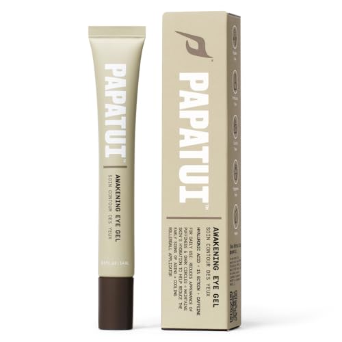 PAPATUI by Dwayne Johnson Awakening Eye Gel for Men | Cooling Rollerball Applicator | Reduce Puffiness, Brighten Dark Circles, and Hydrate Tired Under-Eyes | Made with Hyaluronic Acid | 0.5oz