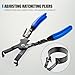 SMOTIVEPRO 8 Piece Piston Ring Compressor Tool Set with Piston Ring Pliers and 7 Piston Rings from 2-7/8
